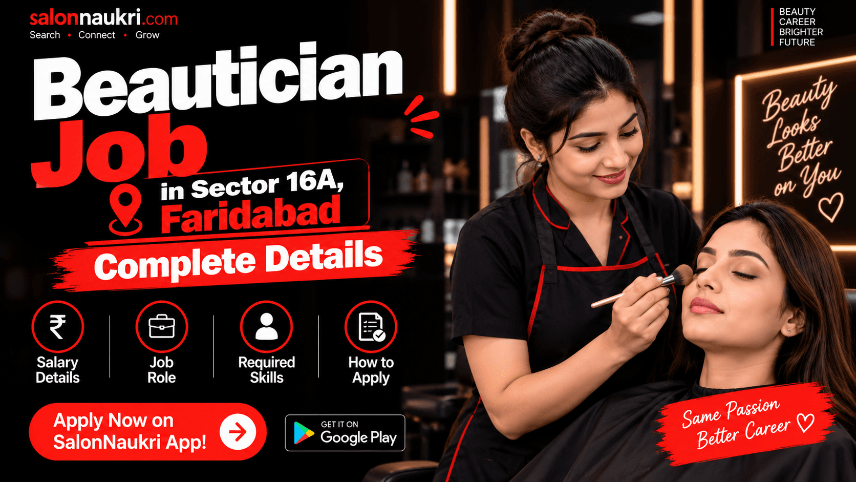 Beautician Job in Sector 16A, Faridabad: Complete Details